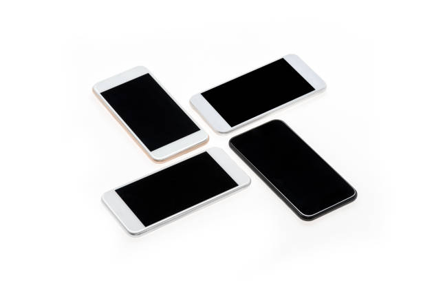 istock arranged modern smartphones with black screens isolated on white 807301334