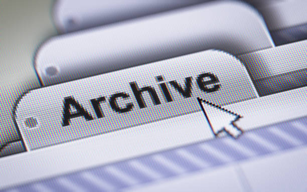 archivio - filing cabinet archives computer mouse file foto e immagini stock