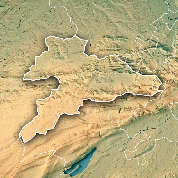 istock Jura Canton Switzerland 3D Render Topographic Map Border 807319396