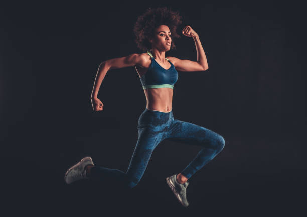 istock Afro American girl doing sport 807357984