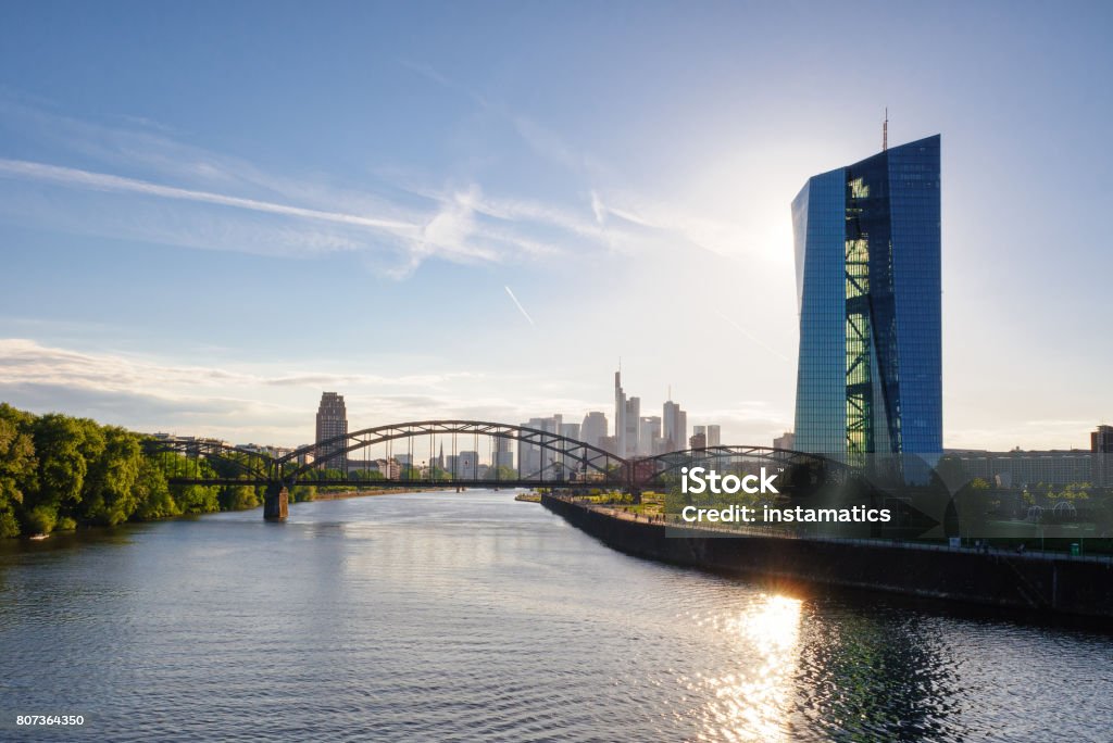 Europäische Zentral Bank Building in Frankfurt - Lizenzfrei Europäische Zentralbank Stock-Foto