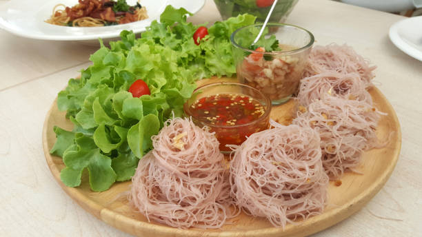 istock Brown Rice vermicelli with minced pork and shrimp 807367910