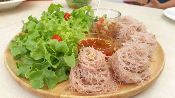 istock Brown Rice vermicelli with minced pork and shrimp 807369302
