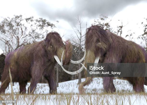 Woolly Mammoth Clones Stock Photo - Download Image Now - Woolly Mammoth, Mammoth, Herd