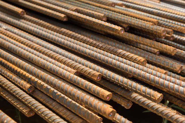 istock Reinforcing steel bars for building armature 807379762