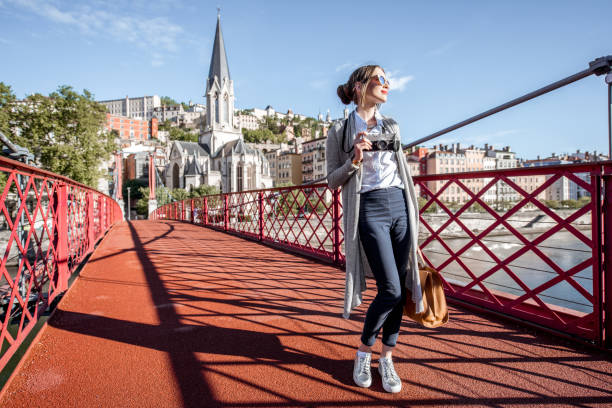 istock Woman traveling in Lyon 807384998
