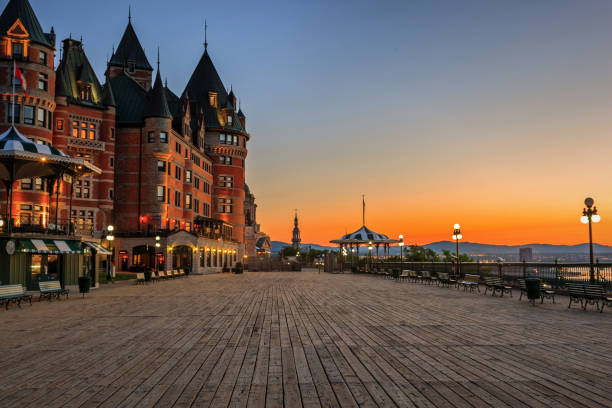 istock Quebec City boardwalk at sunrise 807386862