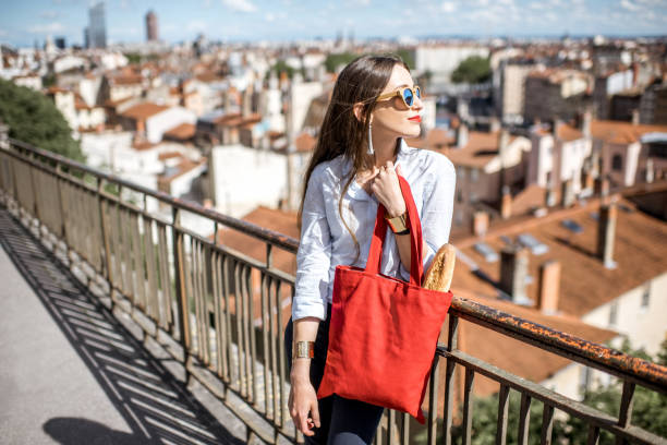 istock Woman in lyon city 807395706