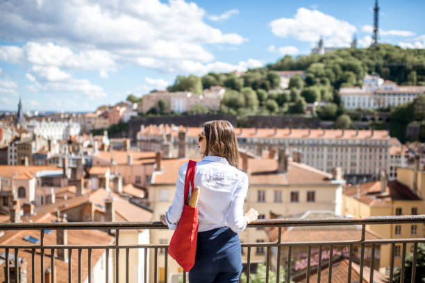 istock Woman in lyon city 807395832