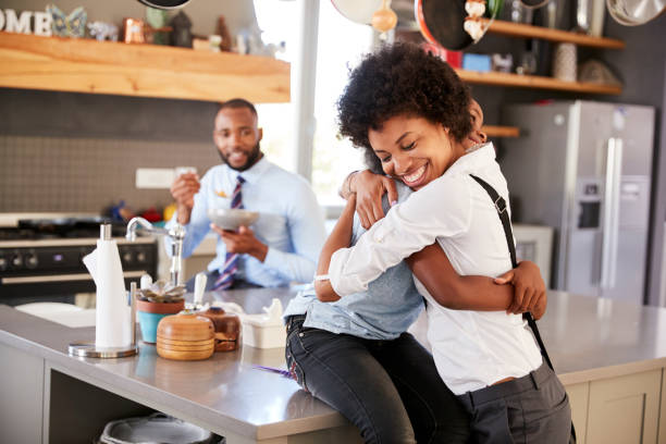 istock Mother Saying Goodbye To Daughter As She Leaves For Work 807405062