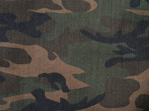 Fondo de militares textiles denim marrón y verde horizontal del camuflaje photo
