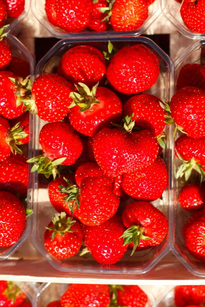 istock German strawberries at a market stall in plastic bowls 807410108