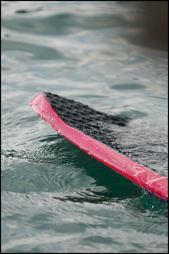 wakeskate board in the water