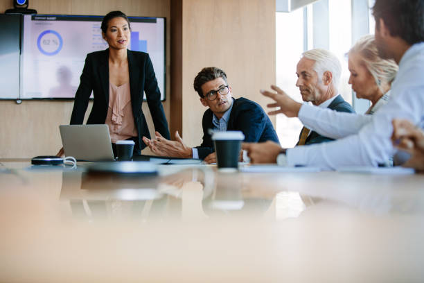 istock Diverse business group having a meeting in boardroom 807415082