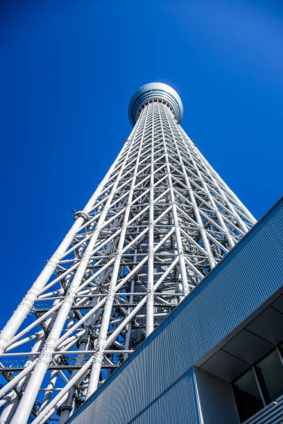 東京、日本: 東京スカイツリー、有名なタワー、東京のランドマーク - sky tree audio ストックフォトと画像