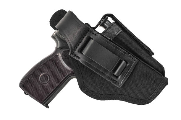 istock The gun in the holster. Isolated 807429670