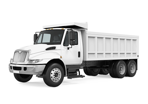 Tipper Dump Truck isolated on white background. 3D render
