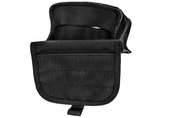 istock Carrying weapons case: military tactical cartridge pouch made from high-tech fabric with quick connection system, close up, isolated 807455962
