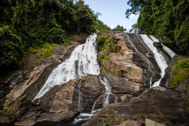 istock Kundoormad Waterfall at Chalakkudi River and Vetilappara bridge 807484212
