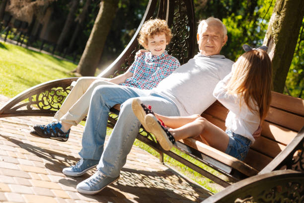 istock Happy family having rest on the nature 807500080