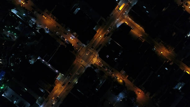 istock Aerial View of Intersection Streets 807500358