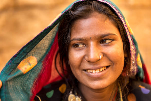 istock Indian gypsy girl, Jaisalmer, India 807509914