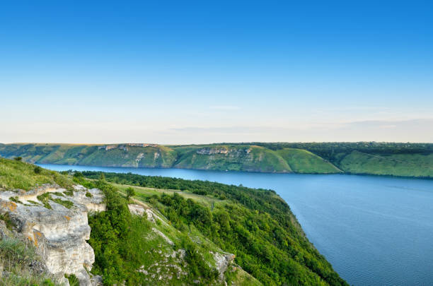 istock Forest in the mountains against the blue sea 807520682