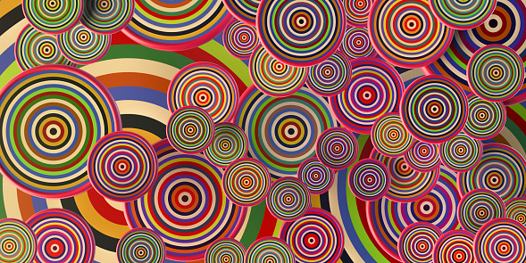 Multicolored circles, abstract Background