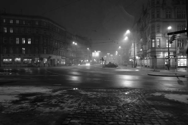 istock Snowy night in Poland 807574996
