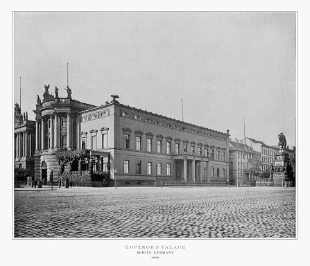 Antique German Photograph: Emperor’s Palace, Berlin, Germany, 1893. Source: Original edition from my own archives. Copyright has expired on this artwork. Digitally restored.