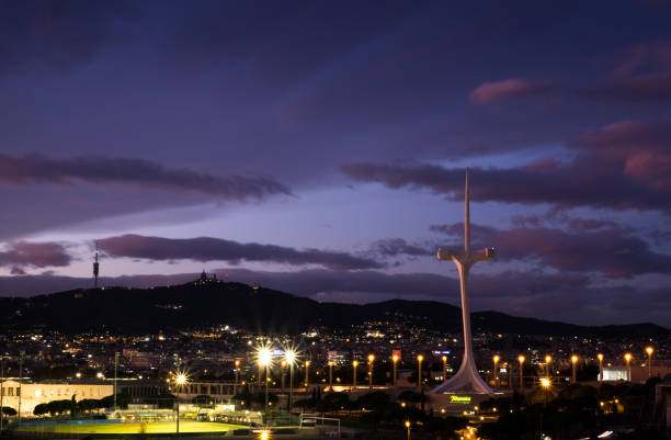 A part of Barcelona (Palau Sant Jordi) at night. 4/5 in this series.