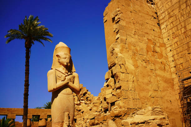 Obelisk and ruins in Karnak Temple