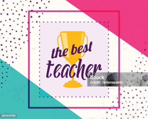 Vector Illustration Of Happy Teachers Day Greeting Design For Print Card Stock Illustration - Download Image Now