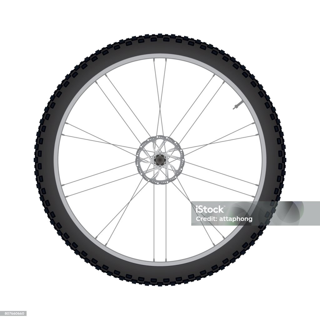 Vector Wheel Disc Bicycle Wheel With Disc Brake Vector Stock Illustration - Download ...
