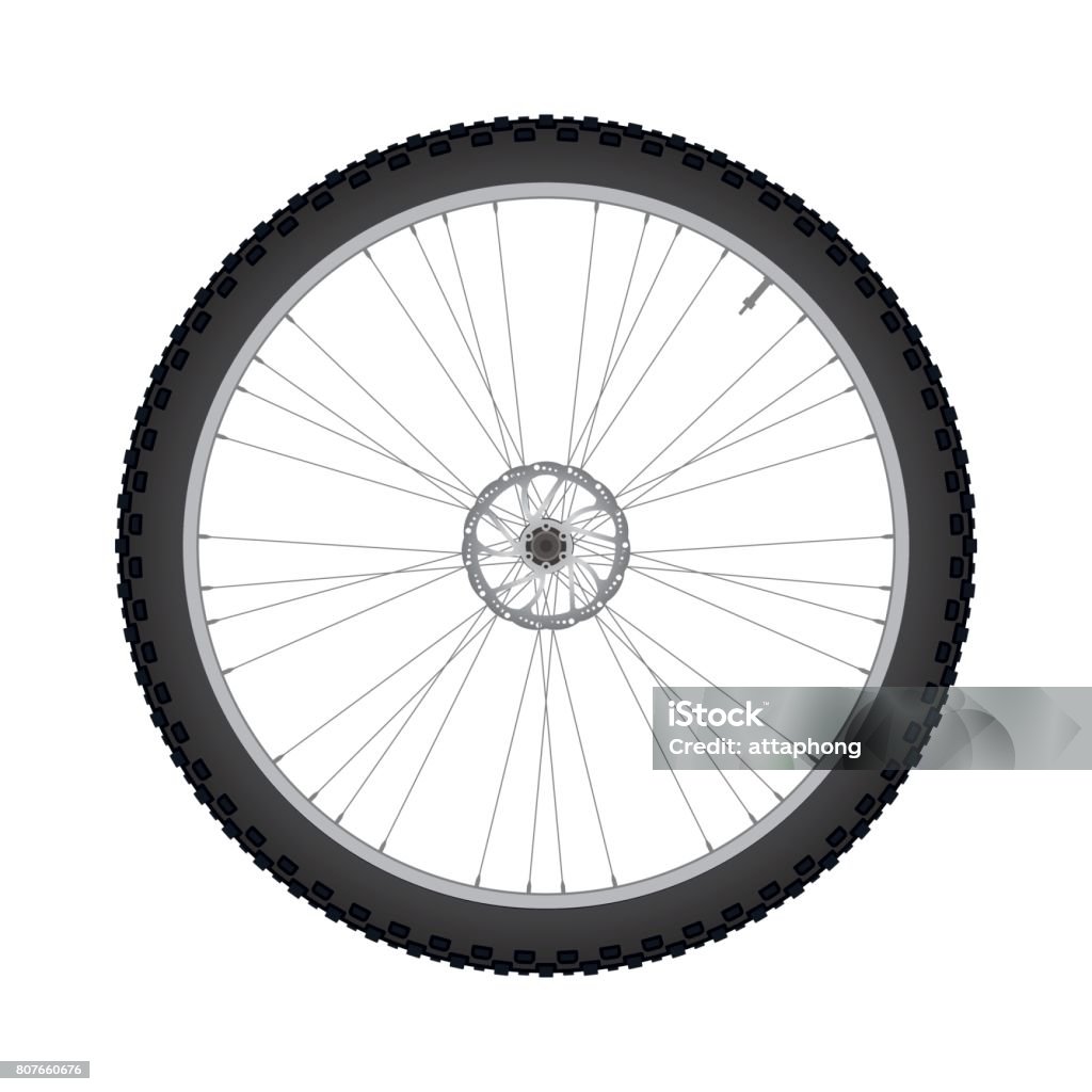 Vector Wheel Disc Bicycle Wheel With Disc Brake Vector Stock Illustration - Download ...