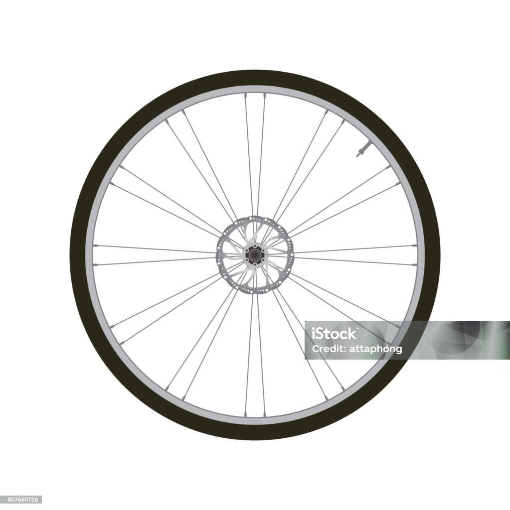 Vector Wheel Disc Bicycle Wheel With Disc Brake Vector Stock Illustration - Download ...