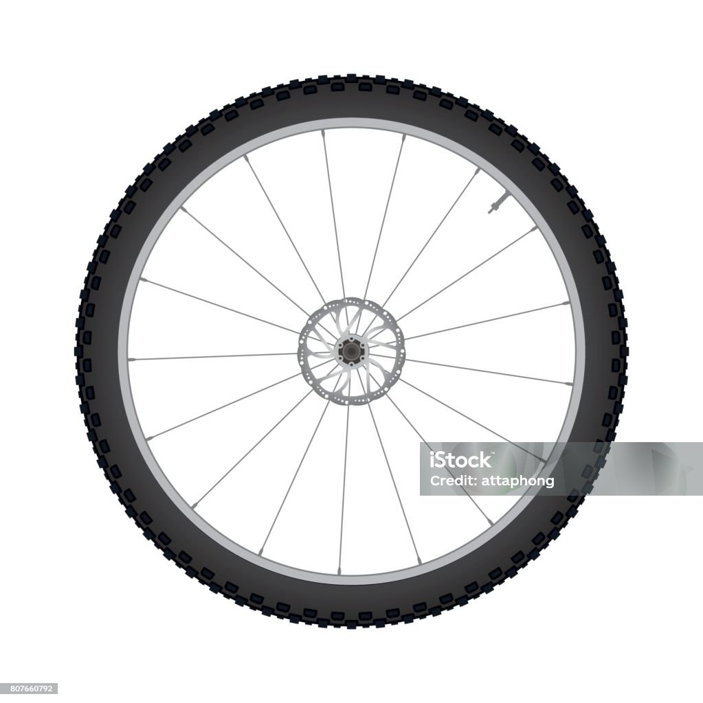 Vector Wheel Disc Bicycle Wheel With Disc Brake Vector Stock Illustration - Download ...