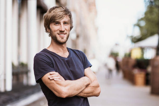 istock Handsome man portrait outdoors 807691026