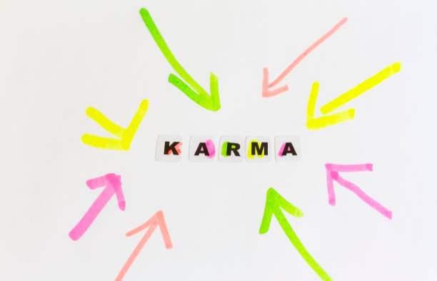 istock Karma word written in black letters 807710402