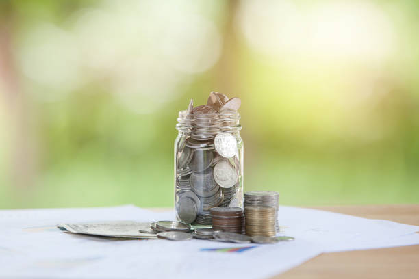 istock Saving money concept, money coin stack growing business 807733238