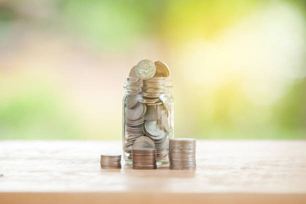 istock Saving money concept, money coin stack growing business 807738930