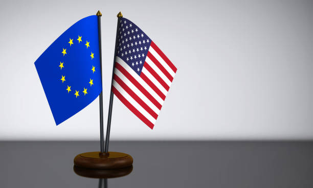 istock USA Europe Relations US And EU Flag 807768158