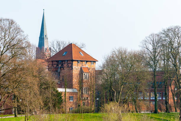 istock Townscape with church spire and tower 807820136