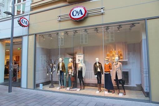 C and A fashion store in Lubeck, Germany. C-And-A has 1,575 stores in Europe.