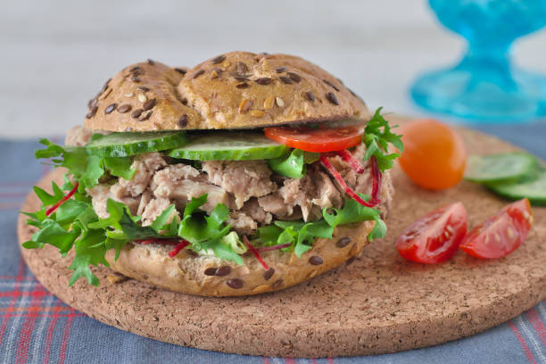 istock Healthy tuna sandwich with fresh vegetables 807822892