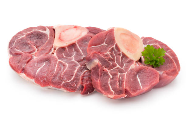 istock Veal steak isolated on the white background. 807830806