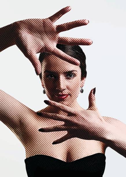 istock Serious young adult woman making a finger frame gesture 807836680