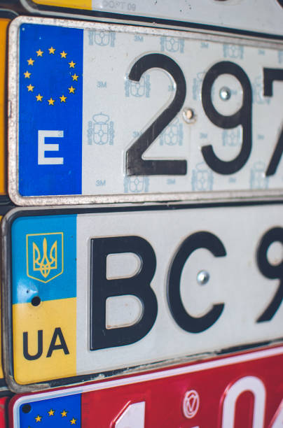 istock Spanish and Ukrainian license plates 807844406