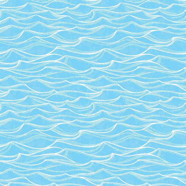 ilustrações, clipart, desenhos animados e ícones de padrão sem emenda de ondas de mar. - wave pattern water seamless