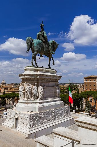 Monument of Vittorio Emanuele II in Rome Italy - architecture background